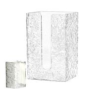 Wall Mounted Tissue Box Holder - Water Style Paper Towel Dispenser, Pattern Transparent Case | Waterproof No Drill Storage Unit Modern For Bathroom Kitchen Living Room