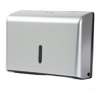 Wall Mounted Tissue Dispenser with Strong Mounts, ABS Plastic Body, Designed for Bathroom Walls, Holds 200+ Sheets of Paper Towels (silver)