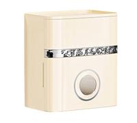 Wall Mounted Tissue Holder for Toilet Paper Roll Punching Magnetic Door Transparent Window Storage Box with Spacious Layer Design Self Adhesive Installation Fashionable Minimalist ABS Material Multifu