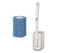Wall Mounted Toilet Brush Set With Disposables Sponge Brush Head Long Handle Practical Toilet Bowl Cleaning Tool Long Handle Practical Bowl With Replaceable Head