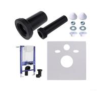 Wall-mounted Toilet Installation Kit Drainage Connection Set for Geberit | 152.426.46.1 Pipe Waste Having Soundproofing Gaskets Bathroom Renovation Repairs Black