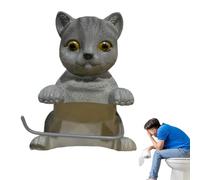 Wall Mounted Toilet Paper Dispenser | Cat Theme Toilet Paper Holder - Wall Mounted Roll Holder, Cute Dispenser - For Home, Camper, Dorm & Bathroom