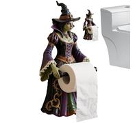 Wall-Mounted Toilet Paper Holder | Witch Ornament Design Made Of Tissue Paper | Witch Magic For Halloween Home Decoration - For Bathroom, Household, Caravan, Home, Camping