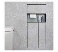 Wall-Mounted Toilet Paper Holder with Concealed Trash Bin Stainless Steel for Bathroom Space-Saving Tissue Box for Built-In Installation