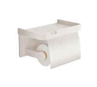 Wall Mounted Toilet Roll Holder No Drill Bathroom Tissue Rack Humidity Resistant Storage Shelf Dispenser Space Saving WC Organizer(A-3)