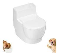 Wall-Mounted Toilet-Shaped Cat Bowl, Toilet Water Bowl for Cats, Stainless Steel Non-Spill Hanging Feeding Station, Elevated Pet Food Dish (A)