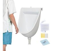 Wall Mounted Toilet - with Flash Urinal Separator | Wall Mounted Urinal for Outdoor, Dorm, Garden, Camper, Apartment, Grandpa