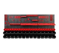 Wall Mounted Tool Peg Board Set Garage Storage Bins Workshop Rack 98Pc Organiser