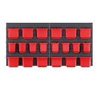 WALL MOUNTED TOOL PEG BOARD SET GARAGE STORAGE BINS WORKSHOP RACK SHED ORGANISER 50 MODELS VARIOUS SHAPES AND LAYOUTS SMALL MEDIUM LARGE (Model 24)