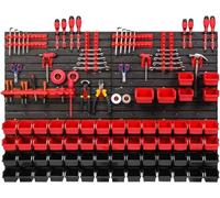 WALL MOUNTED TOOL PEG BOARD SET GARAGE STORAGE BINS WORKSHOP RACK SHED ORGANISER 50 MODELS VARIOUS SHAPES AND LAYOUTS SMALL MEDIUM LARGE (Model 15)