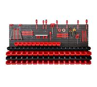 WALL MOUNTED TOOL PEG BOARD SET GARAGE STORAGE BINS WORKSHOP RACK SHED ORGANISER 50 MODELS VARIOUS SHAPES AND LAYOUTS SMALL MEDIUM LARGE (Model 42)