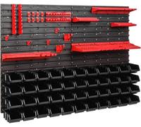 Wall Mounted Tool Peg Board Set Garage Storage Bins Workshop Rack Shed Organiser Model 18