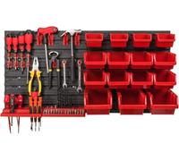 WALL MOUNTED TOOL PEG BOARD SET GARAGE STORAGE BINS WORKSHOP RACK SHED ORGANISER 50 MODELS VARIOUS SHAPES AND LAYOUTS SMALL MEDIUM LARGE (Model 23)