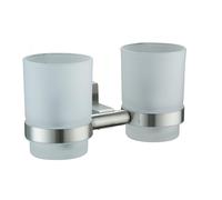 Wall-mounted Toothbrush Holder Double Holder, Brushed Nickel G1001