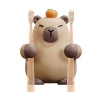 Wall Mounted Toothbrush Holder - Three-Dimensional Compact Hanging Statue Sink Area Organizer Playful Clamp Storage Accessories Tidy | For Vanity