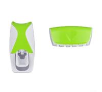 Wall-Mounted Toothbrush & Toothpaste Holder Set With Automatic Dispenser(4)