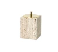 Wall Mounted Touchless Soap Dispenser, Soap Dispenser Bathroom Set Beige Travertine Bathroom Accessories Set Marble Soap Dispenser Soap Reed Diffuser Vanity Tray Kit(Cotton Swabs Can a)