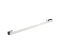 Wall-Mounted Towel Bar 60cm Brushed Silver Stainless Steel Single Rod Bathroom Towel Holder Modern Bath Towel Rack for Homeand Stylish Design