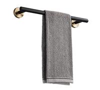 Wall Mounted Towel Bar Rails,Stainless Steel Brushed Hand Towel Holder Hanger Organizer Rail for Bathroom Kitchen,30cm - 60cm Single Rod Towel Holder,Black Gold Present