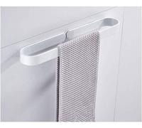 Wall Mounted Towel Holder No Drill Self Adhesive Bathroom Accessory Aluminum 60cm White Ideal for Shoe Rack/Pot Lid Storage Durable & Stylish Design