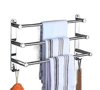 Wall Mounted Towel Rack - 304 Stainless Steel Multi-Layer Towel Bar & Shelf, Hanging Towel Holder for Kitchen, Bathroom, and Toilet - Space-Saving Design