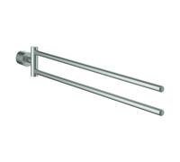 Wall Mounted Towel Rack Grohe Atrio with 2 non-pivoting arms Supersteel