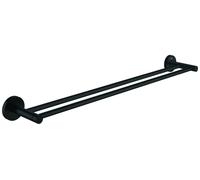 Wall Mounted Towel Rack Grohe Essentials double 654mm Black Mat 1024732430