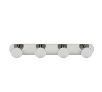 Wall-Mounted Towel Rack with 4 Round Stainless Steel Hooks with 3M Adhesives