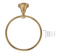 Wall Mounted Towel Ring, Heavy Duty Antique Brass Towel Holder, Round Bathroom Accessory for Modern Traditional Bathrooms with - Resistant Finish