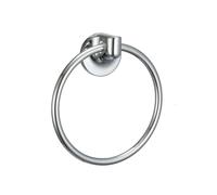 Wall Mounted Towel Ring in Chrome Finish silver-coloured