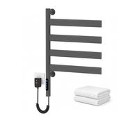 Wall Mounted Towel Warmers, 4 Tier Design with 180° Rotation, Efficient Heating for Bathrooms, Space-Saving Solution for Towels and Clothes