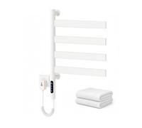 Wall Mounted Towel Warmers, 4 Tier Design with 180° Rotation, Efficient Heating for Bathrooms, Space-Saving Solution for Towels and Clothes