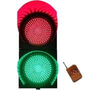 Wall Mounted Traffic Light - 8 Inch LED Traffic Signal Lights with Red Green Lights, Stop and Go Warning Lamp for Industrial, Outdoor Use, Includes Traffic Light(Remote Control,12V)