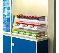 Wall-Mounted Transparent Cigarette Display Rack - Automatic Clear Plastic Case for Retail, Supermarkets, Coffee Shops - Perfect for Organized 92cm x 29cm x 29cm Storage