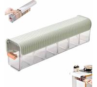 Wall Mounted Transparent Underwear Box,Wall Mounted Underwear Organizer,Wall Mounted Storage Boxes, 6 Cell Wall Mounted Boxes for Lingerie,Socks,Ties,Data Cable,Spices Organization (Light green)