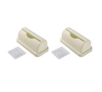 Wall-Mounted Trash Bag Holder for Kitchen and Bathroom - No Drill Pull-Out Garbage Bag Dispenser Organizer, 2-Pack, White(White)