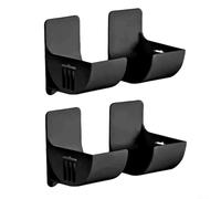 Wall Mounted Trash Bags Storage Rack - Self-Adhesive Plastic Bag Organizer for Rolling Film Wrap & Kitchen Waste Bags, Non-Drill Compact Holder (4-Pack)(Black)