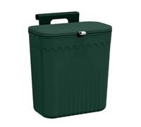 Wall Mounted Trash Bin with Lid - Kitchen Compost Bin No Drill Hanging Garbage Can Under Cupboard Rubbish Container Space-Saving Kitchen Tool