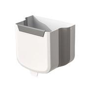 Wall Mounted Trash Can, Foldable Hanging Kitchen Garbage Bin with Lid, ABS, Compact Indoor Waste Container for Food Scrap Bathroom Cabinet Door Countertop Space-Saving Organization, 13.2x23.2x19.2cm