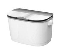 Wall Mounted Trash Can Folding Hanging Garbage Bin with Cover Cap (White)