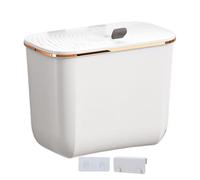 Wall-Mounted Trash Can - Kitchen Trash Can, Small Folding Container with Sturdy Lid, Compact Hanging Design | Space Saving Trash Can for Under Sink, Worktop, Cupboard, Bathroom, Camper, Office