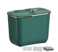 Wall Mounted Trash Can,Over The Door Trash Can with Lid | Compost Basket Space-Saving, Mountable Container with Bags, Kitchen Accessories Waste Basket,for Cupboard Cabinet