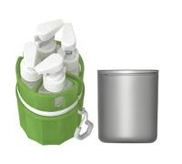 Wall-Mounted Travel Dispenser - 4-in-1 Leakproof Vacuum Silicone Suction Cup Pump Bottle For Shampoo Conditioner Shower Gel And Toiletries, Refillable 55ml Empty Containers | Gym, Hotel For Camping