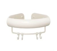 Wall-Mounted Triangular Bathroom Storage Rack, Aluminum No-Drill Corner Shelf For Shower, Toilet, And Sink Areas(White)