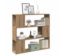 Wall-mounted TV Cabinet Artisan Oak 100x24x94cm Engineered Wood 4 Shelves Living