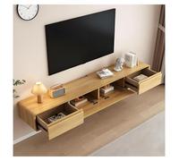 Wall Mounted TV Cabinet | Floating TV Unit | 200CM Solid Wood TV nd with 2 Ders | Modern Home Entertainment Center | Space-Saving Design | Slish & Functal