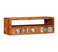 vidaXL Wall-mounted TV Cabinet Multicolour 90x30x30 Solid Wood Acacia TV stand
