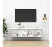 Wall-mounted TV Cabinet White Engineered Wood 37x37x142.5 cm Vertical FloatingTV