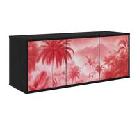 Wall-mounted TV Cabinet with Door Engineered Wood Wall-Mounted Floating vidaXL