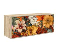 Wall-mounted TV Cabinet with Door Engineered Wood Wall-Mounted Floating vidaXL